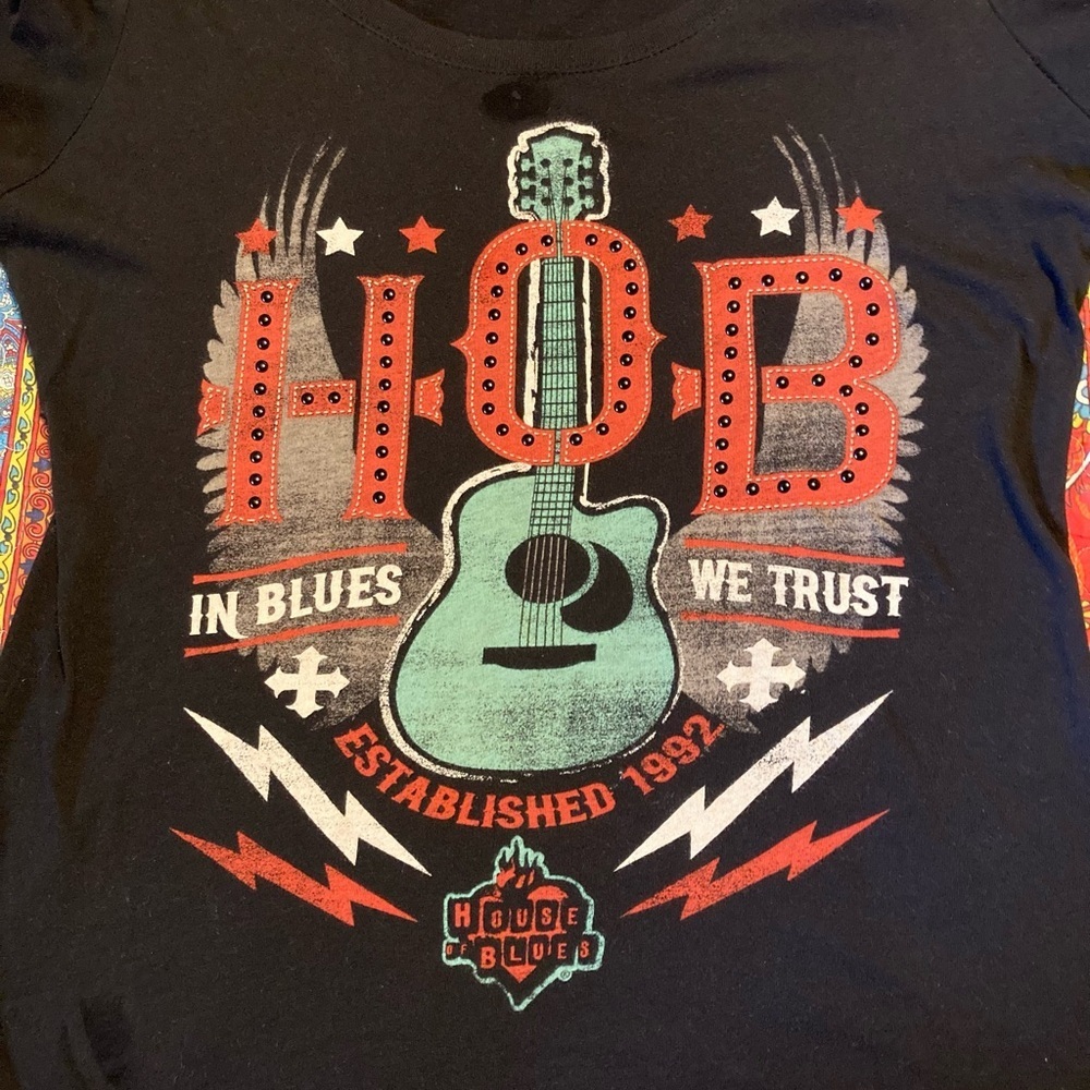 House of Blues vintage scoop neck short sleeve women’s tshirt - Picture 3 of 7
